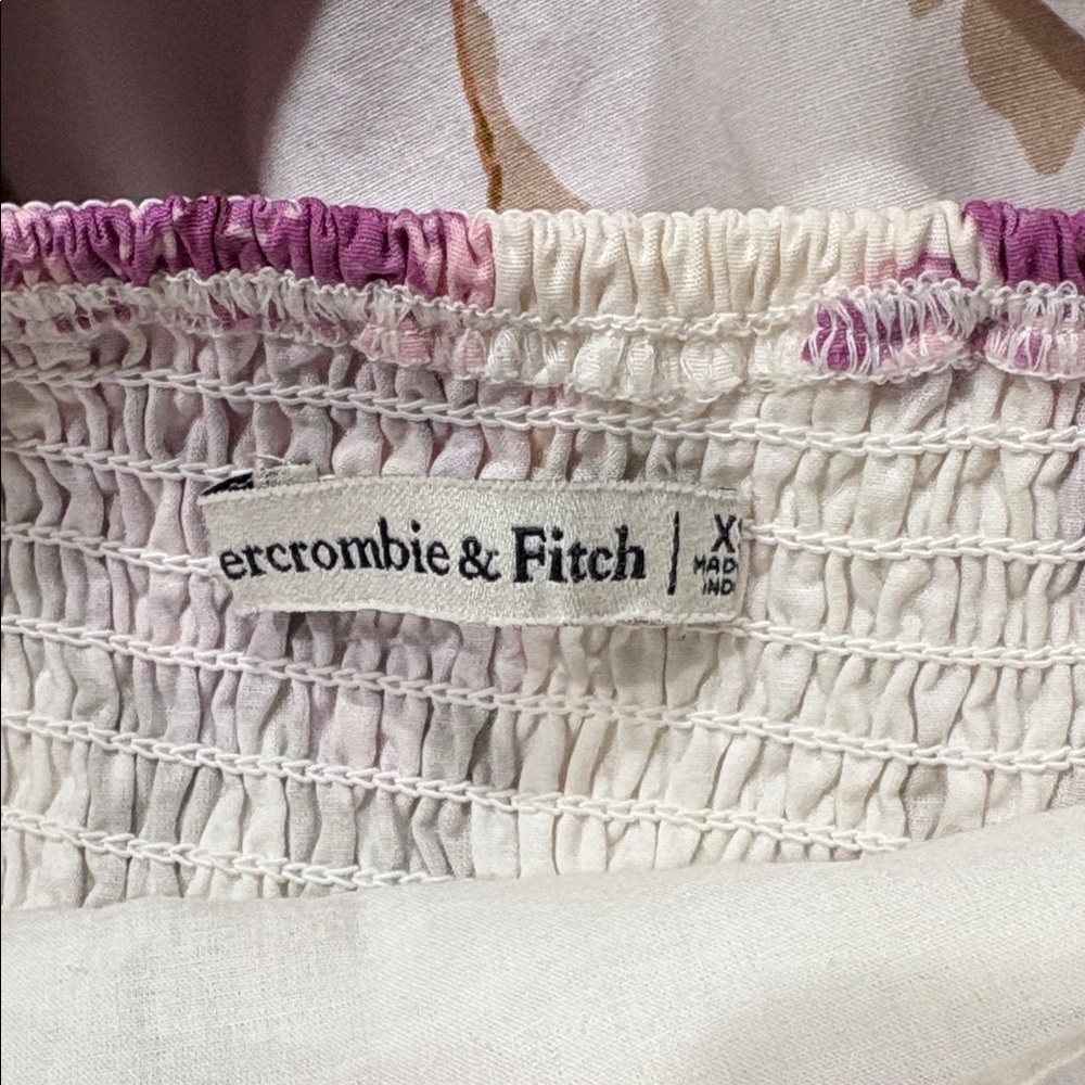 The A&F Emerson Poplin Puff Sleeve Midi Dress - Picture 2 of 4